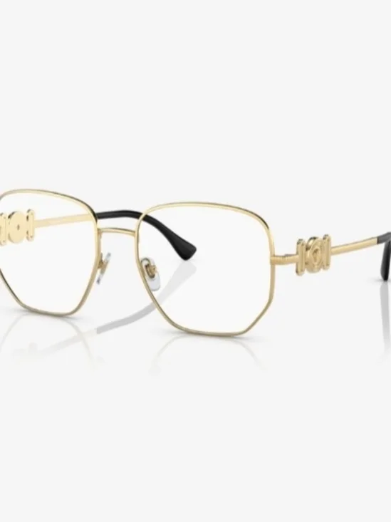 Brand NEW VE1283 Versace Glasses Size 54/18/145 Gold Black Eyeglasses