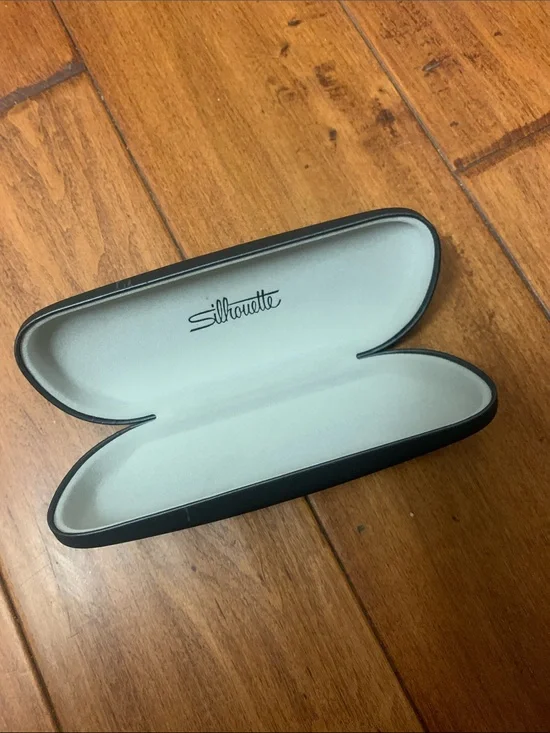 Silhouette Empty Eyeglass case made in Italy with some scuff marks
