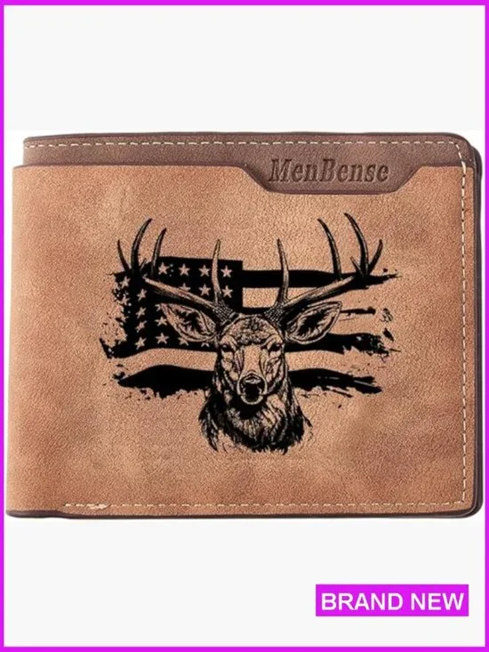 Slim PU Leather Wallet Multiple Card Slots ID Window Engraving Patterns