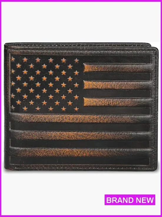 Men's Bifold Wallet RFID Blocking Full Grain Leather Extra Capacity Multiple