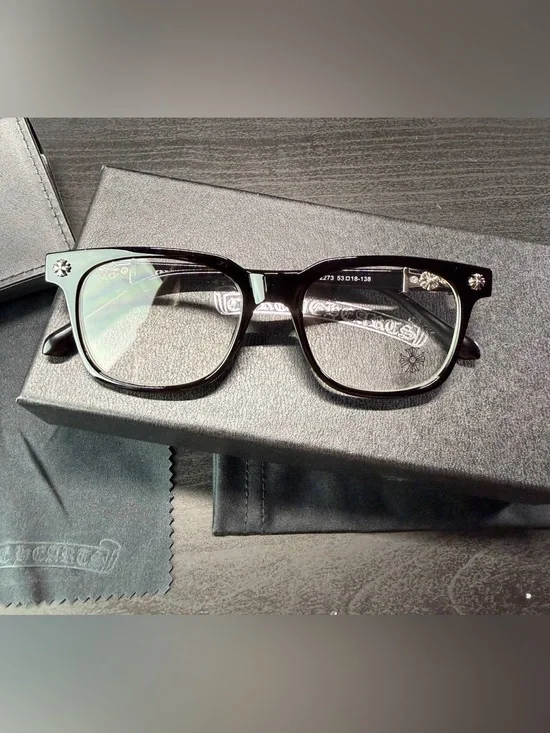 Black Chrome Hearts Glasses