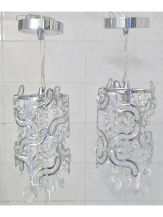 Pair of ET2 Twist 1-Light Pendants in Polished Chrome E21253-20PC