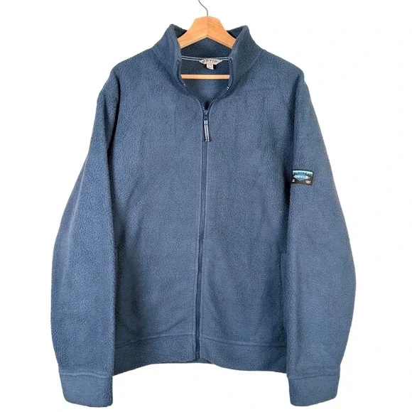 Orvis Men's Blue Fleece Full‎ Zip Jacket Classic Collection Size M Gorpcore cozy