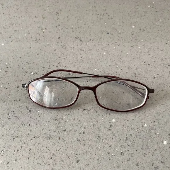 SAFILO SAF 5001 E13 47 15 135 Eyeglass Frames Made in Italy Red Brown