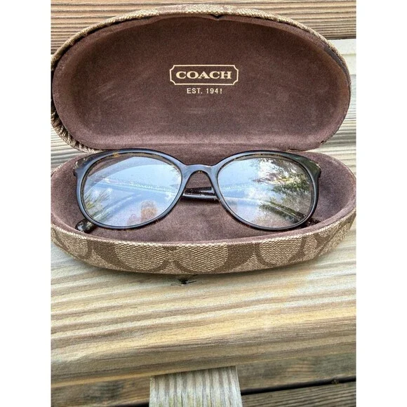 Coach HC6149 5583 Tortoise Glitter Signature C Eyeglass Frames 52-17 Coach Case