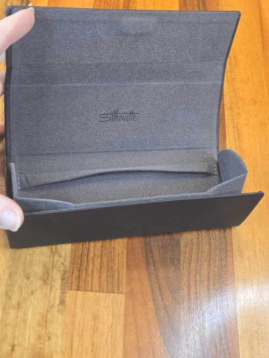 ​Silhouette Black Collapsible Eyeglass Case | Foldable Hard Shell