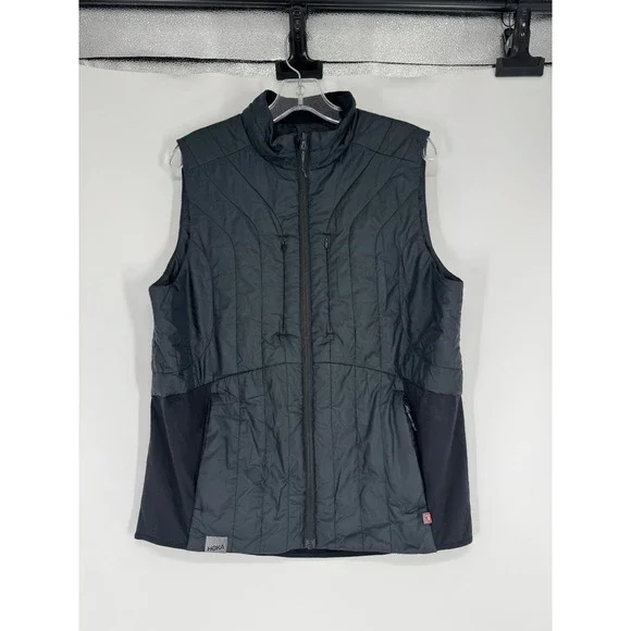 Hoka One One Running Coldsnap Quilted Puffer Vest Men Medium Insulated Full Zip