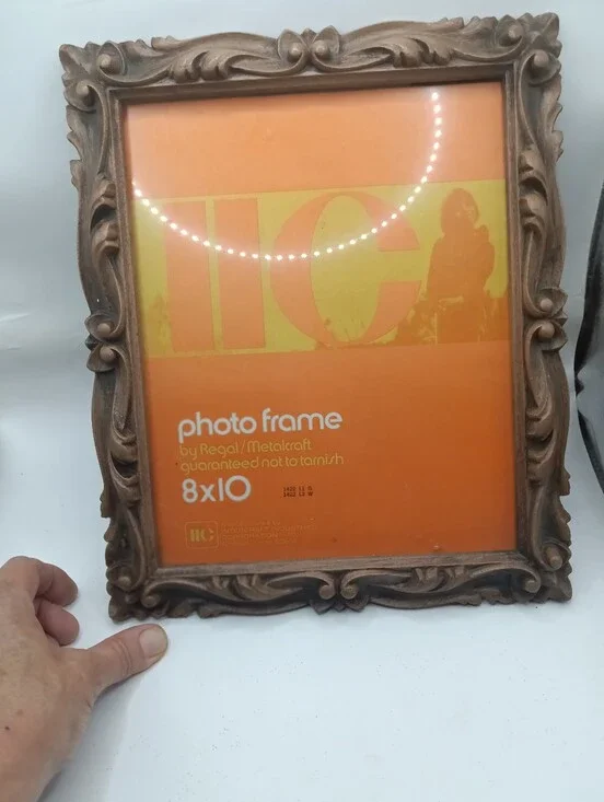 Intercraft Industries Corp Ornate Brown Hollywood Regency Photo Frame