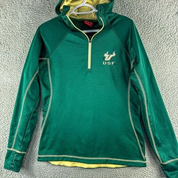 USF South‎ Florida Bulls Jacket Mens Large Green Outdoor Softshell Athletic Hike