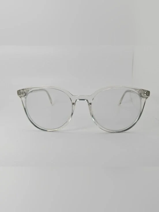 Janice. Clear Transparent Round Eyeglasses. Spring Hinge