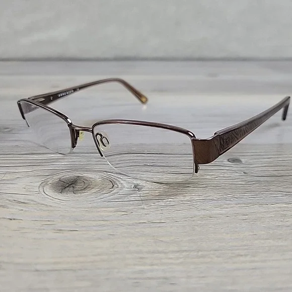Anne Klein AK5003 Eyeglasses 208 Mocha 50-17-140 Flex‎ Hinges Half Rim Frames
