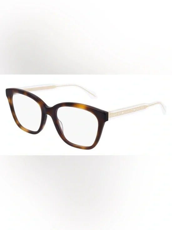 Gucci GG0566ON 002 Womens Tortoise Crystal Cat Eye‎ Glasses Guaranteed Authentic