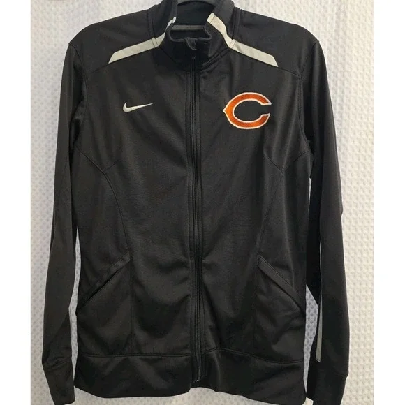 Nike NFL Chicago Bears Onfield Apparel Athletic Zip Up‎ Jacket in Gray Size M