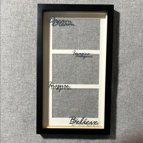 DREAM, IMAGINE, INSPIRE, BELIEVE 3-Photo Picture Frame