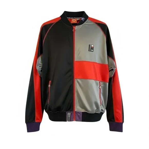 LRG Men’s XL Colorblock Zip Jacket G-Tek Knowledge Streetwear Red Black Gray