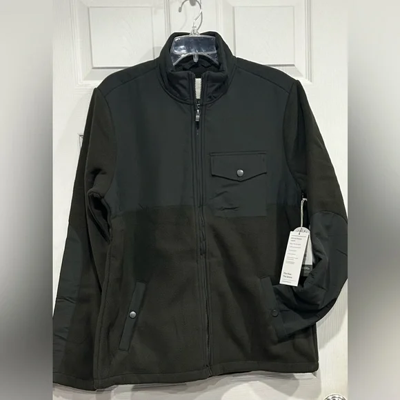 Vuori Men's Large Morrow Sherpa Jacket Dark Oregano Green NWT Fleece Full Zip