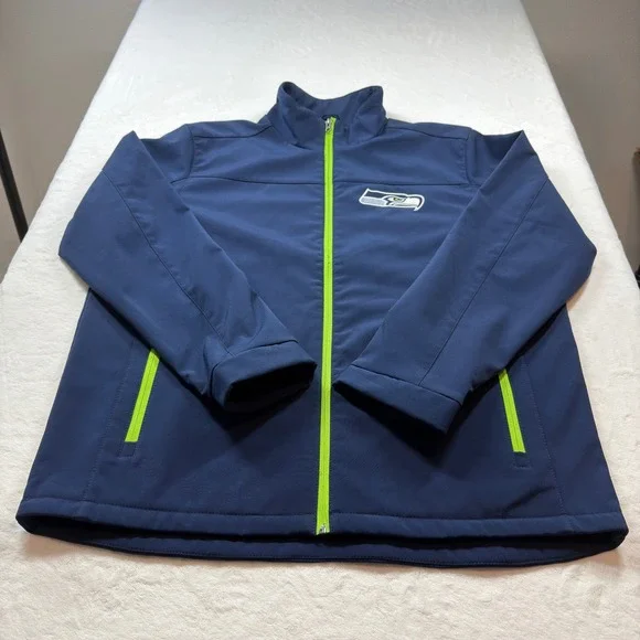 NFL Seattle Seahawks Jacket Men XL Navy Blue Good G-III Softshell 58AHI8060‎