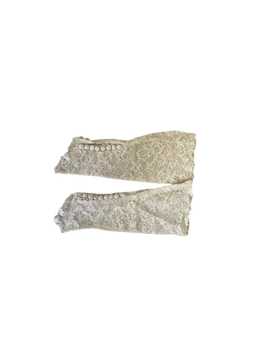 Women's Unbranded Lace Fingerless Gloves One Size Beige