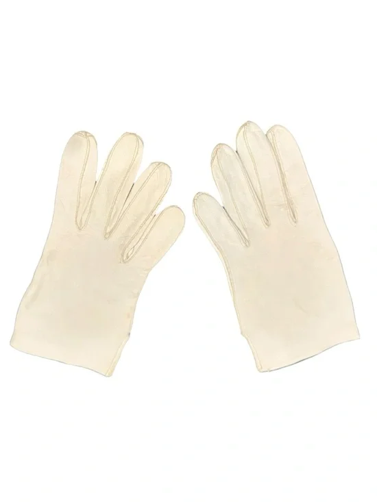 Vintage Cream Leather Gloves - Classic Pair Sz 7