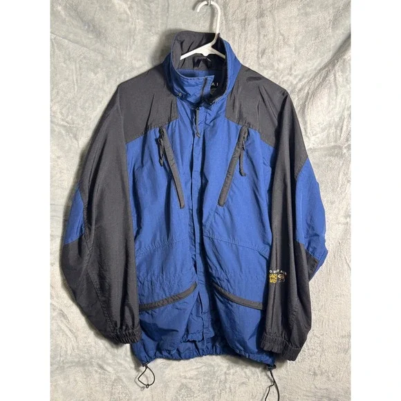 Mountain Hardwear Men's Blue Black Full‎ Zip Hooded Outdoor Jacket Size S