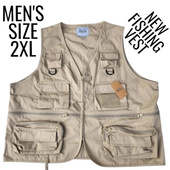 NEW Field & Stream Men's Fly Fishing Vest Hiking Vest Size 2XL XXL Extra Large F
