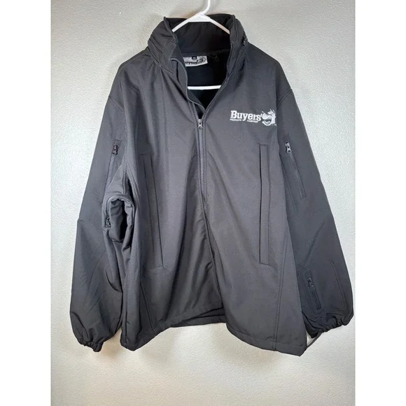 Buyers Products Company Mens Black‎ Softshell Full Zip Jacket XXL Workwear Swag