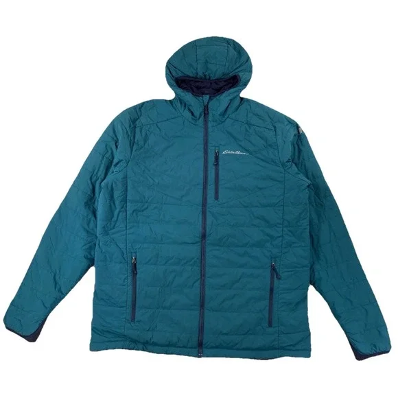 Eddie Bauer First Ascent Ignite Lite Jacket Men's TXL Green Reversible Hooded‎