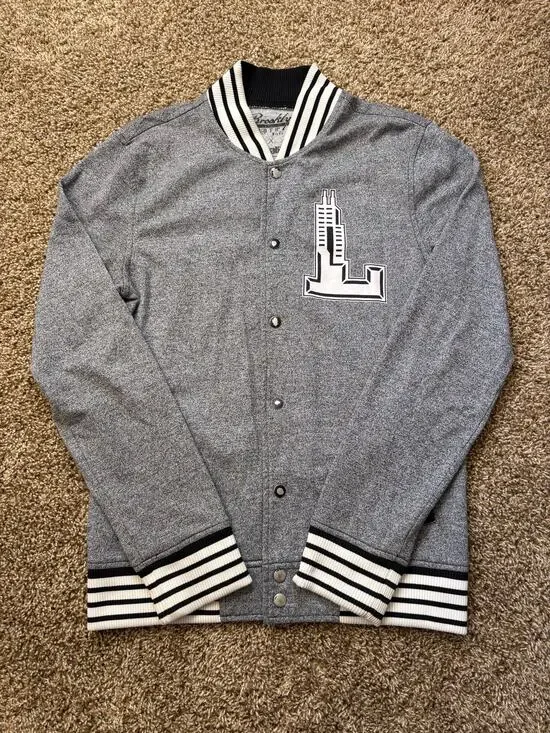 Brooklyn Cloth Lollapaooza Chicago Varsity Snap Button Jacket Mens Size Small