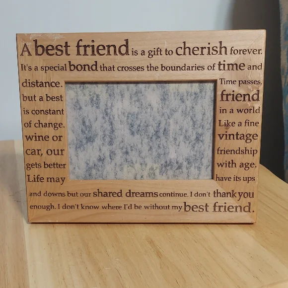 Wooden Friendship Picture Frame 4x6 