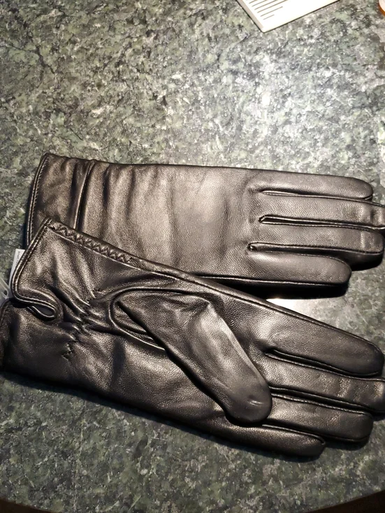 Women Black Leather Gloves