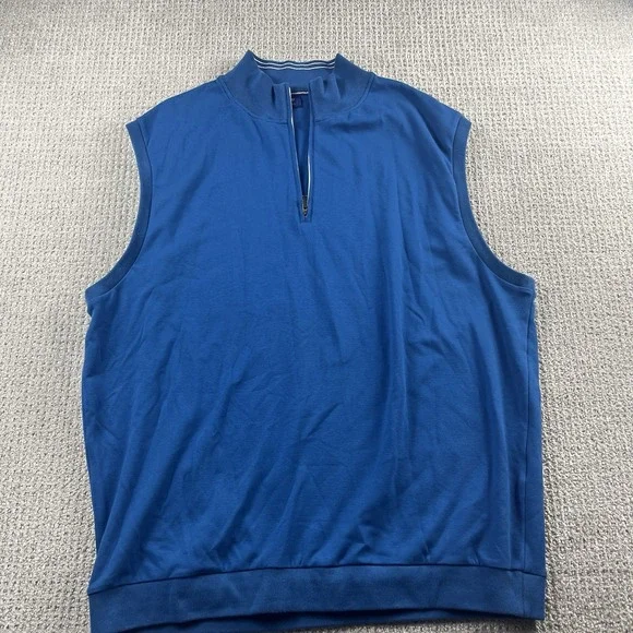FootJoy FJ Golf Performance Vest Men's 2XL Blue 1/4 Zip Mock Pullover