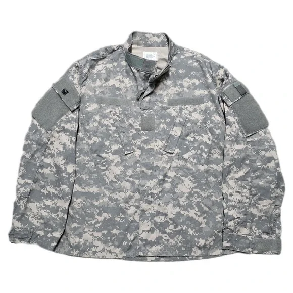 US Military Mens Digital Camo Army Combat Uniform Jacket‎ Size L Reg Hunting