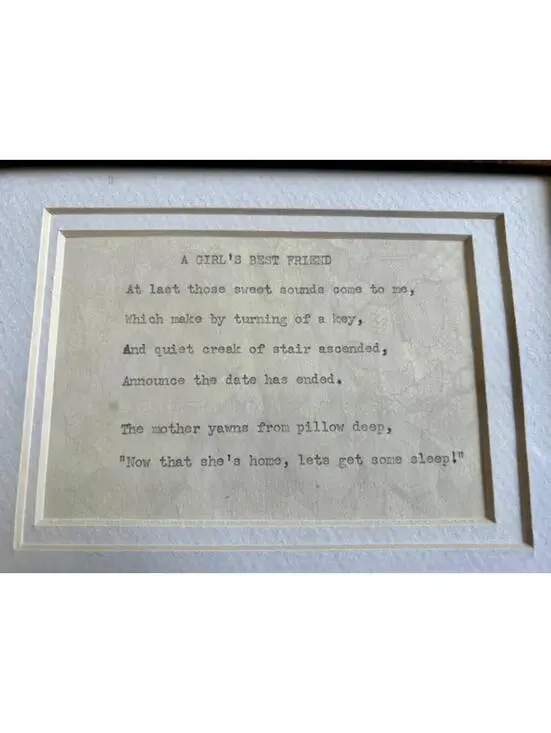 Framed Poem Print 'A Girl's Best Friend'