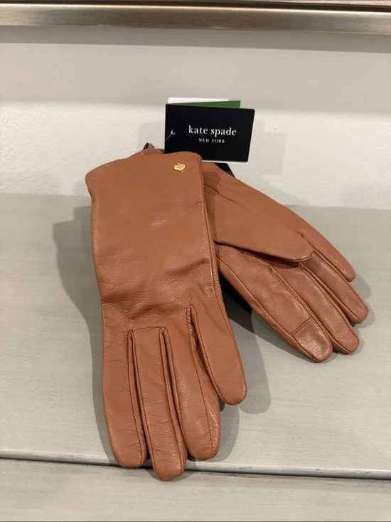 kate spade Brown Leather Women's Gloves