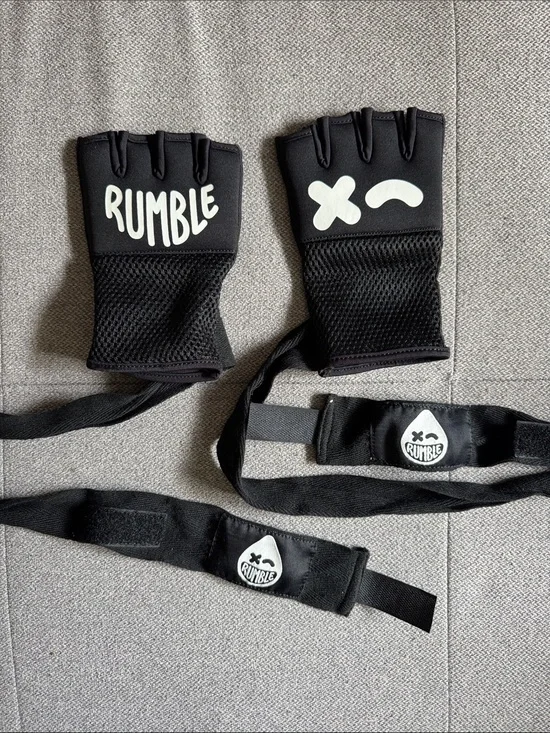 Black Fingerless Training Gloves with Wrist Wraps