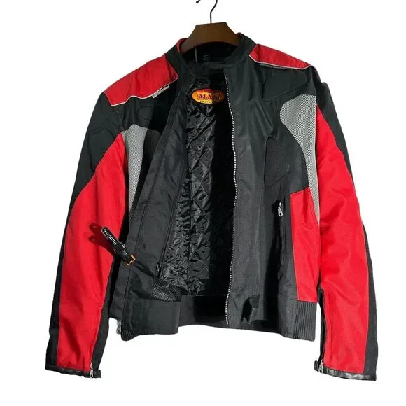 Mas Leather Men's Motorcycle Waterproof Cordura Padded Lined Heavy‎ Jacket 4XL