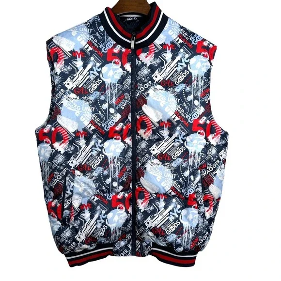 G-UNIT‎ x Premium Goods 50¢ Puffer Jacket Vest Size XL Hip Hop Streetwear Y2K