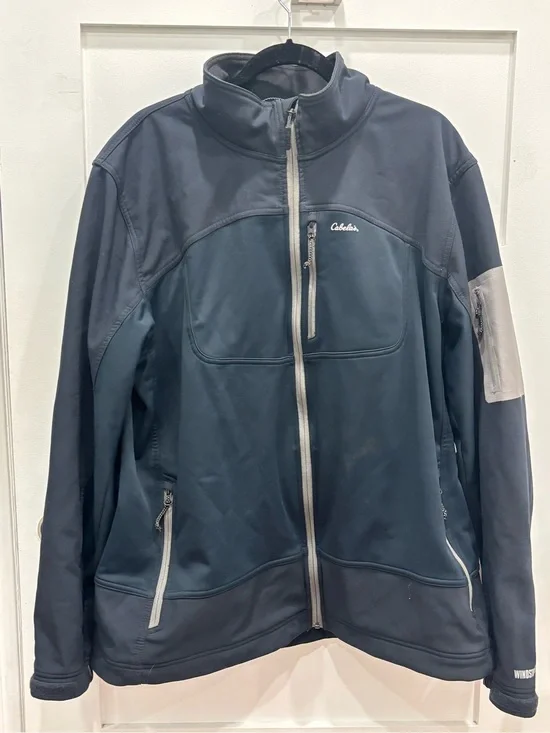 Cabela's Men's Dark Gray Windstopper Softshell Zip Jacket