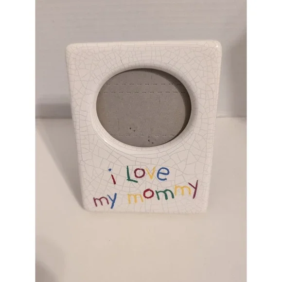 Vintage Miniature Ceramic‎ Picture Frame I Love My Mommy