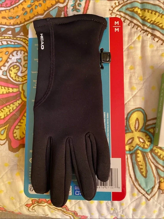 HEAD Black Neoprene Sport Gloves