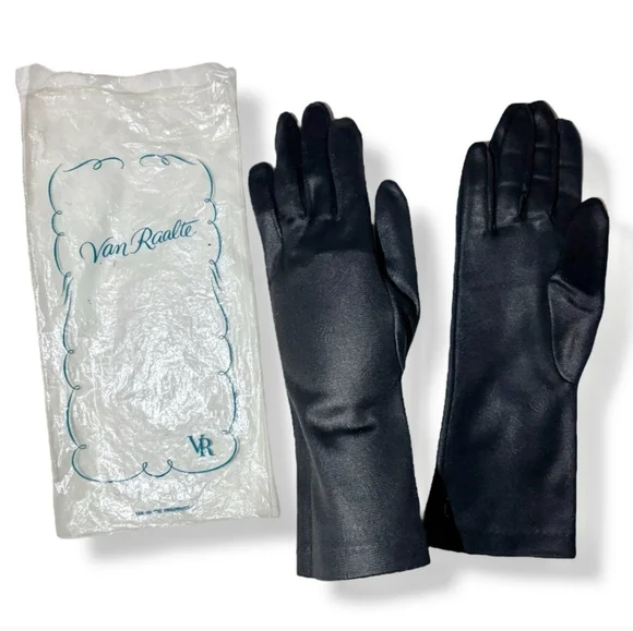 VAN RAALTE Black Mid Arm Length Nylon Gloves VINTAGE
