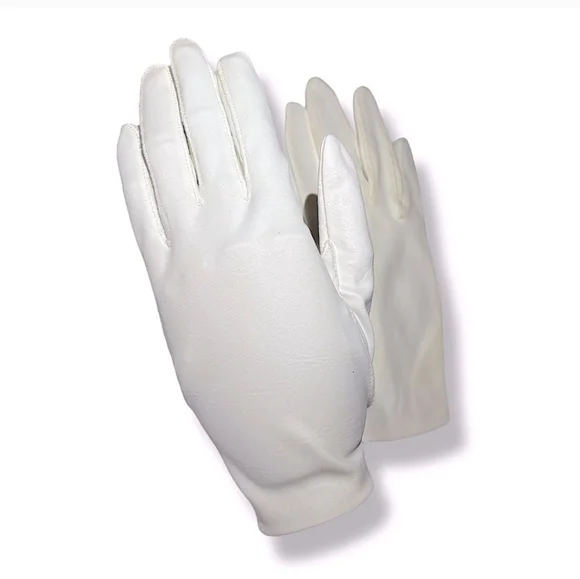 VAN RAALTE Off White Nylon Wrist Length Day Gloves VINTAGE