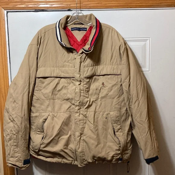 Vintage‎ Tommy Hilfiger Men's Beige Jacket XXL as is
