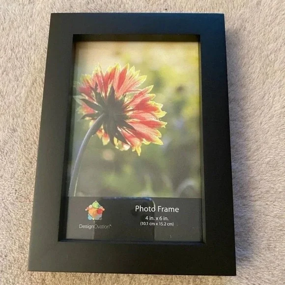 4 x 6 in Photo Picture Frame Black Wood New