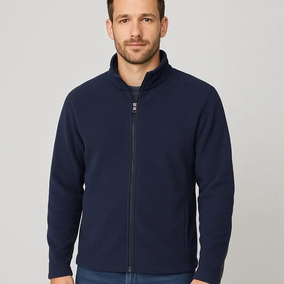 Eddie Bauer Navy Full Zip Fleece Jacket‎ | Men’s Small | Cozy Warm Layer