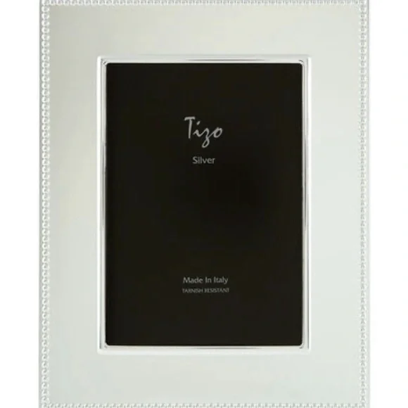 NWT Tizo Design Italian Silver Plate  Elegant Tarnish-Resistant Frame 5 x 7