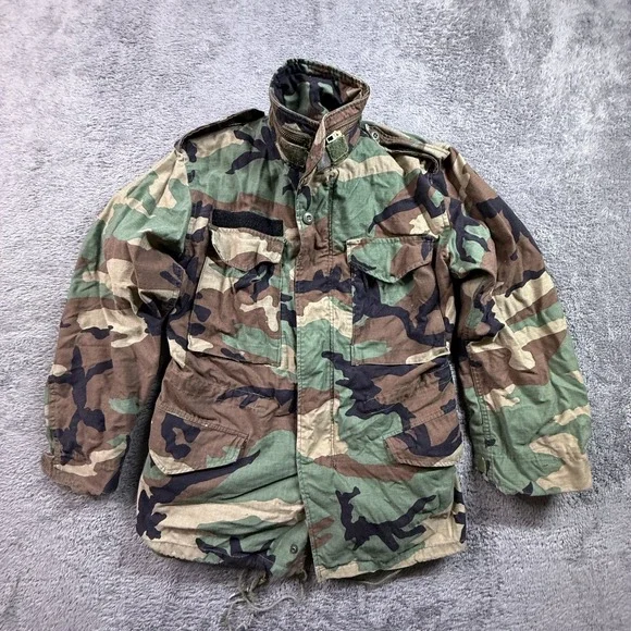 Military M65 Field Coat Jacket Woodland Camo Cold Weather XS Regular 2001