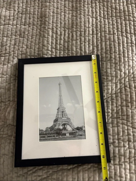 Sleek Black Picture Frame with White Mat