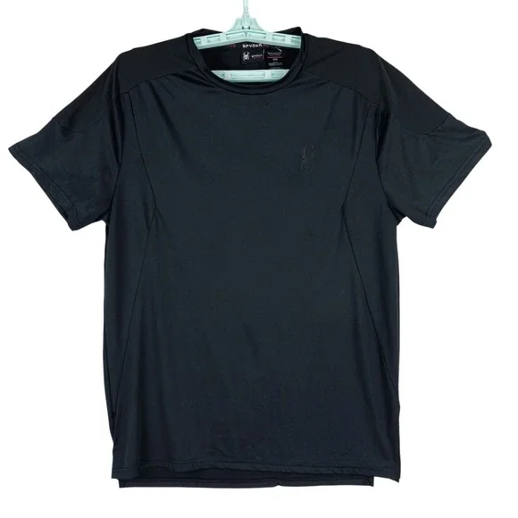 Spyder Active Mens Black Performance T-Shirt Sz M Lightweight Athletic Wear NWOT