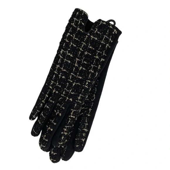 Riah Fashion Driving Gloves NWT Smartphone Touch Black Gold Small S